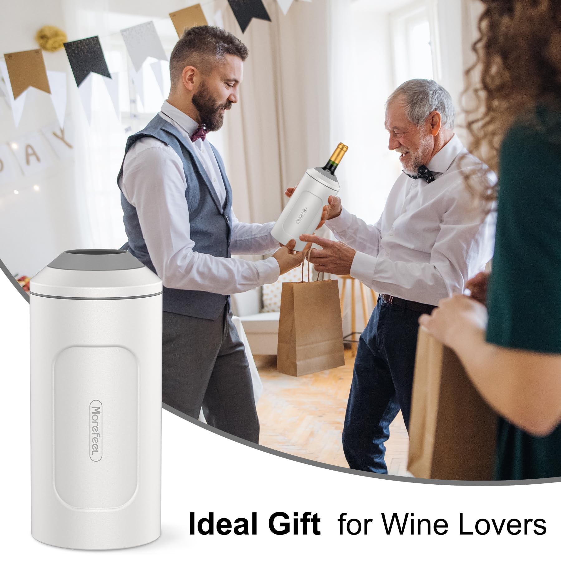 MoreFeel lightweight bottle chiller sleeve for on-the-go entertaining and beach days