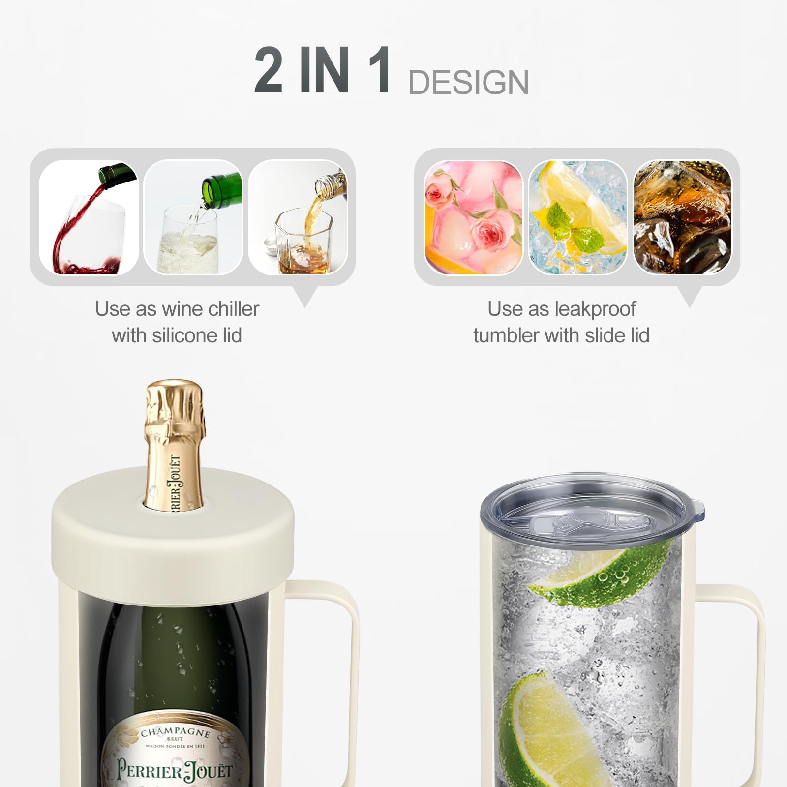 MoreFeel insulated sleeve with handle offers easy, portable cooling for 750ml bottles