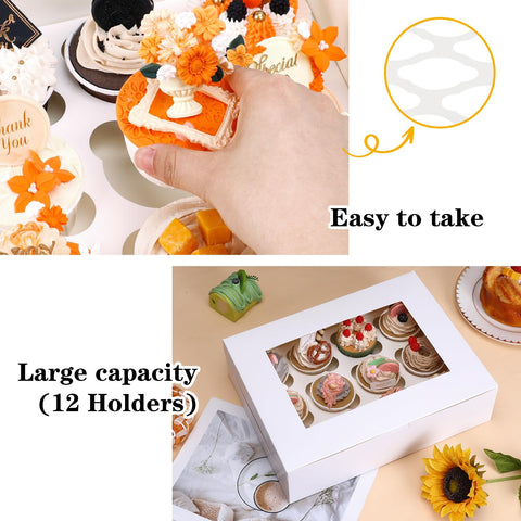 Moretoes box size 13x10x3-5 inches designed for twelve cupcakes