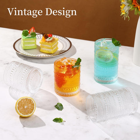 Moretoes hobnail glasses in gift box ready for gifting.