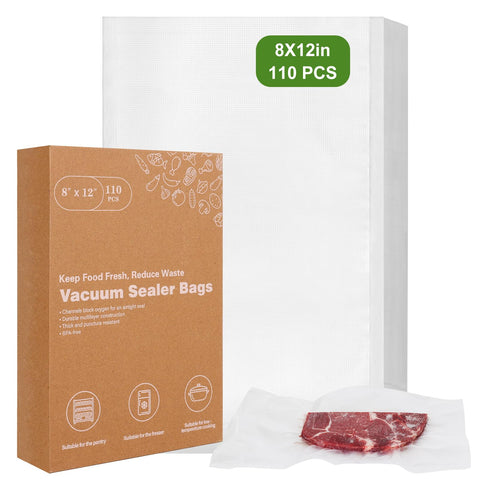 Moretoes vacuum bags 8x12 pre-cut, easy storage and airtight sealing.