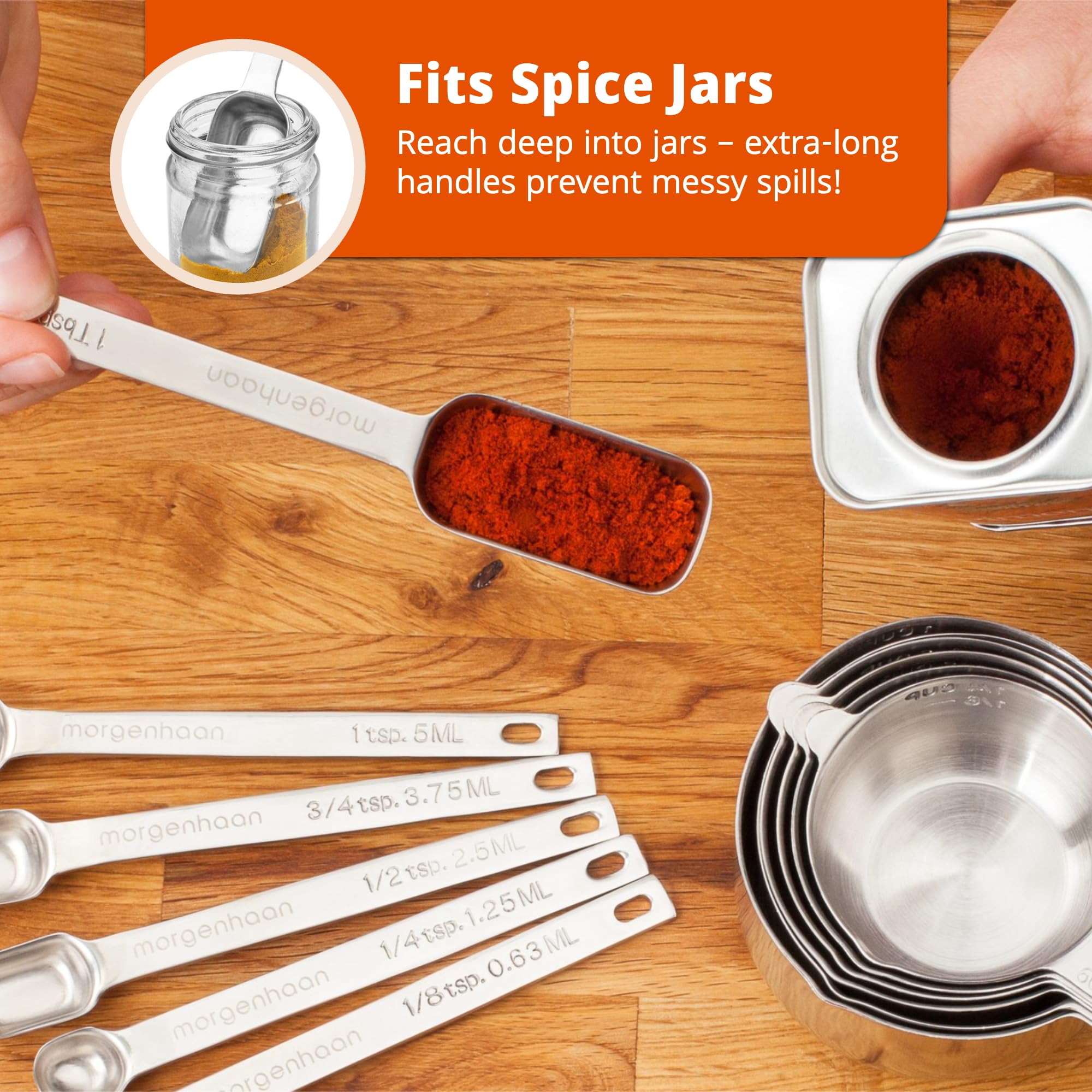 Morgenhaan dishwasher-safe stainless steel construction