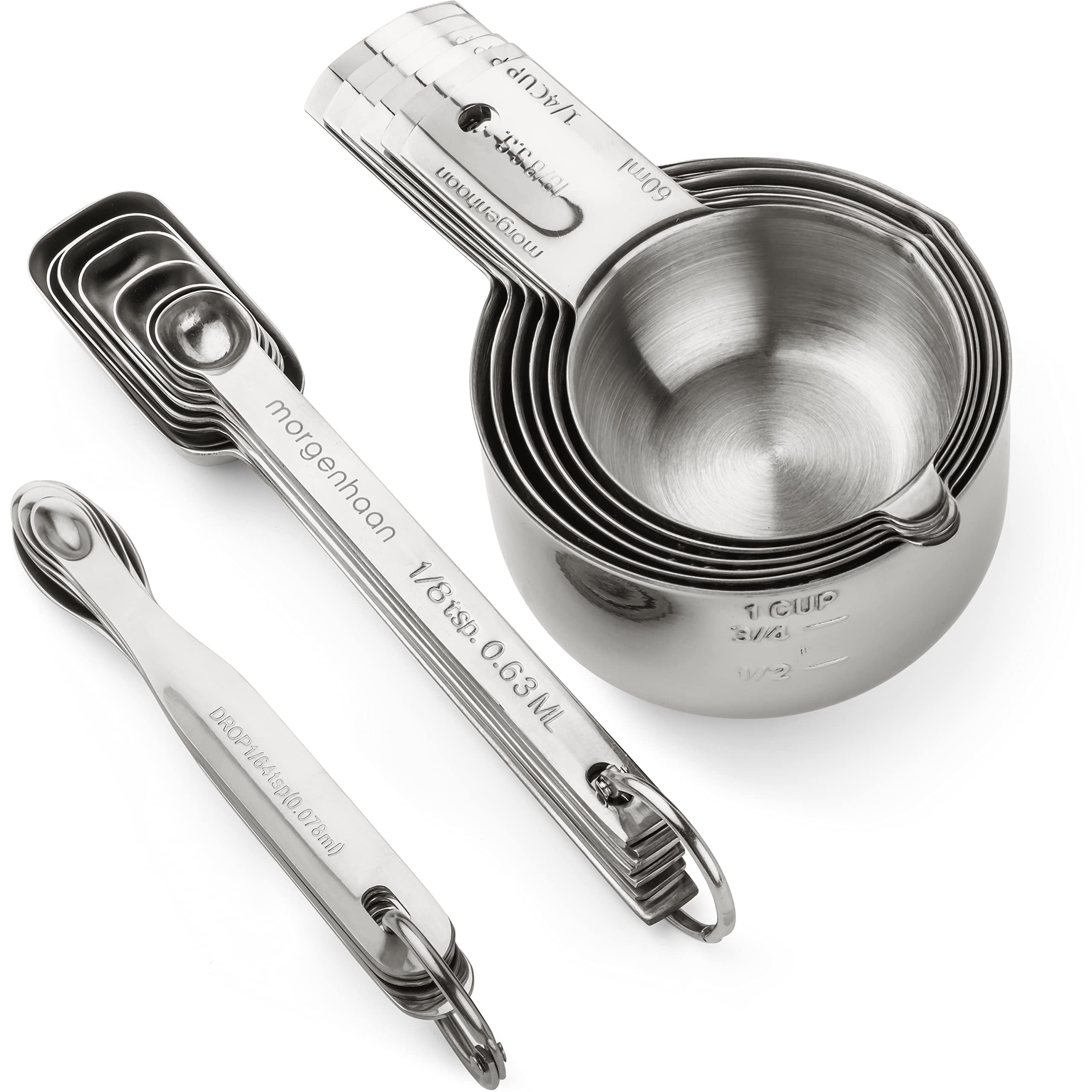 Morgenhaan long narrow spoons reaching into a spice jar