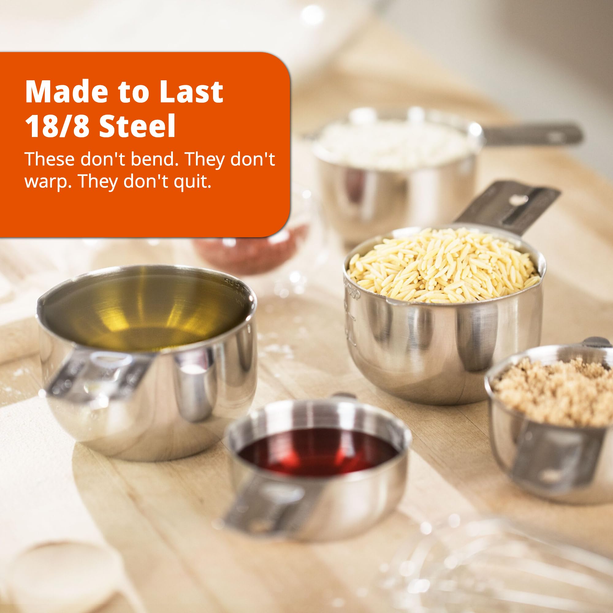 Morgenhaan nesting cups and stackable spoons in a drawer