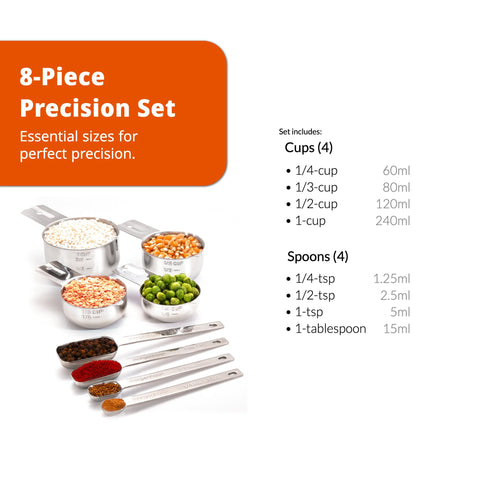 Morgenhaan premium 8-piece spoons in stainless steel with seamless design for easy cleaning