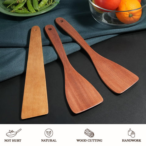 MORGLES wooden spatula with scraper for delicate items like eggs