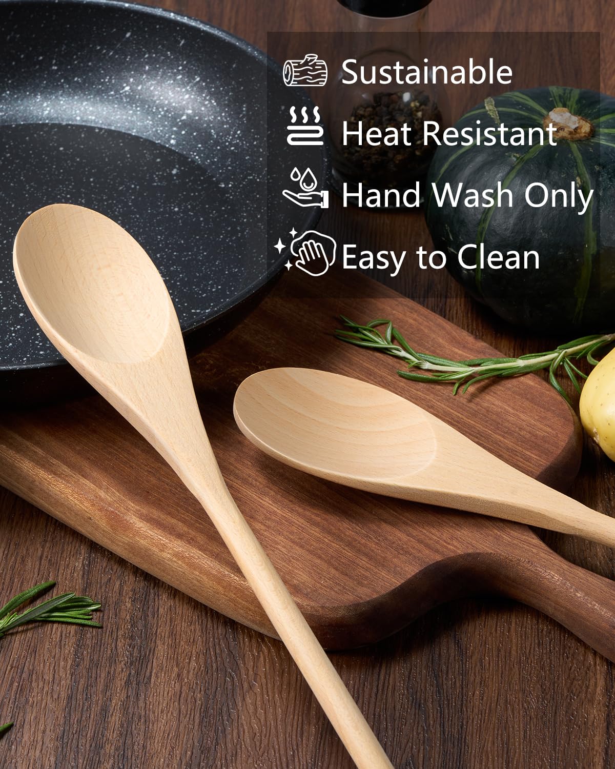 MORGLES wooden spoons are ready for DIY engraving to personalize your kitchen tools.