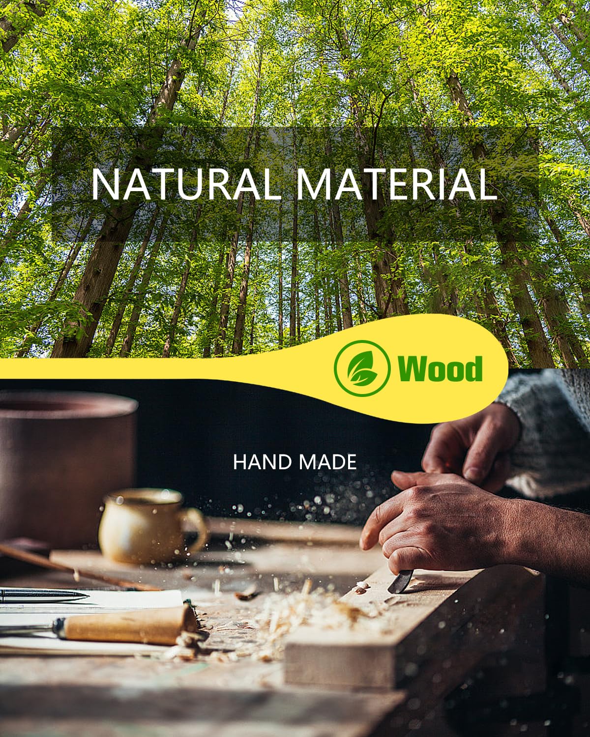 MORGLES wooden spoon with long handle ensures easy stirring and reduced heat exposure.