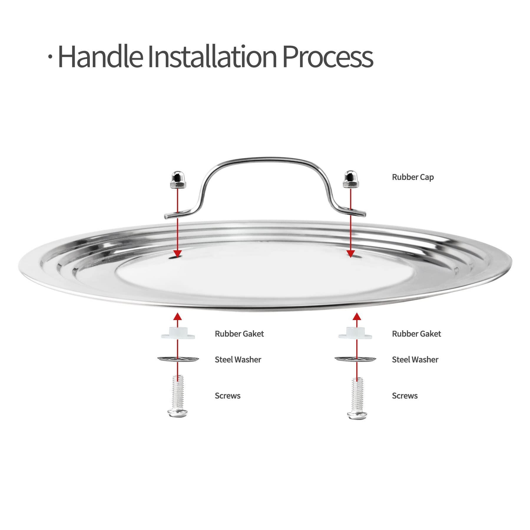 Morikavo glass insert lid lets you peek while cooking, preserving moisture.