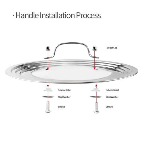 Morikavo glass insert lid lets you peek while cooking, preserving moisture.