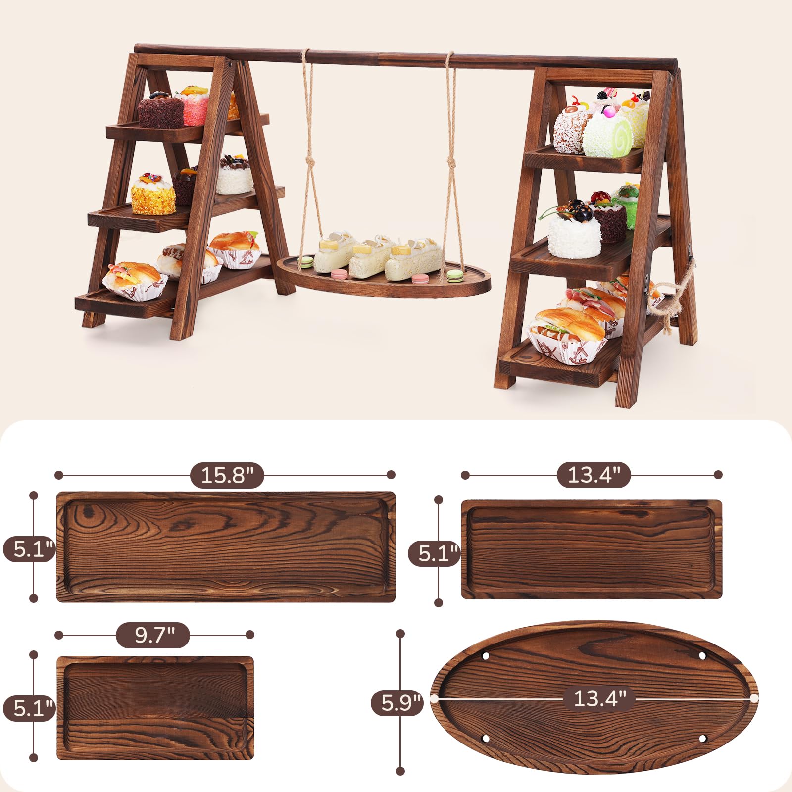 MORITECK extra-wide 5.1-inch trays support pastries and cookies