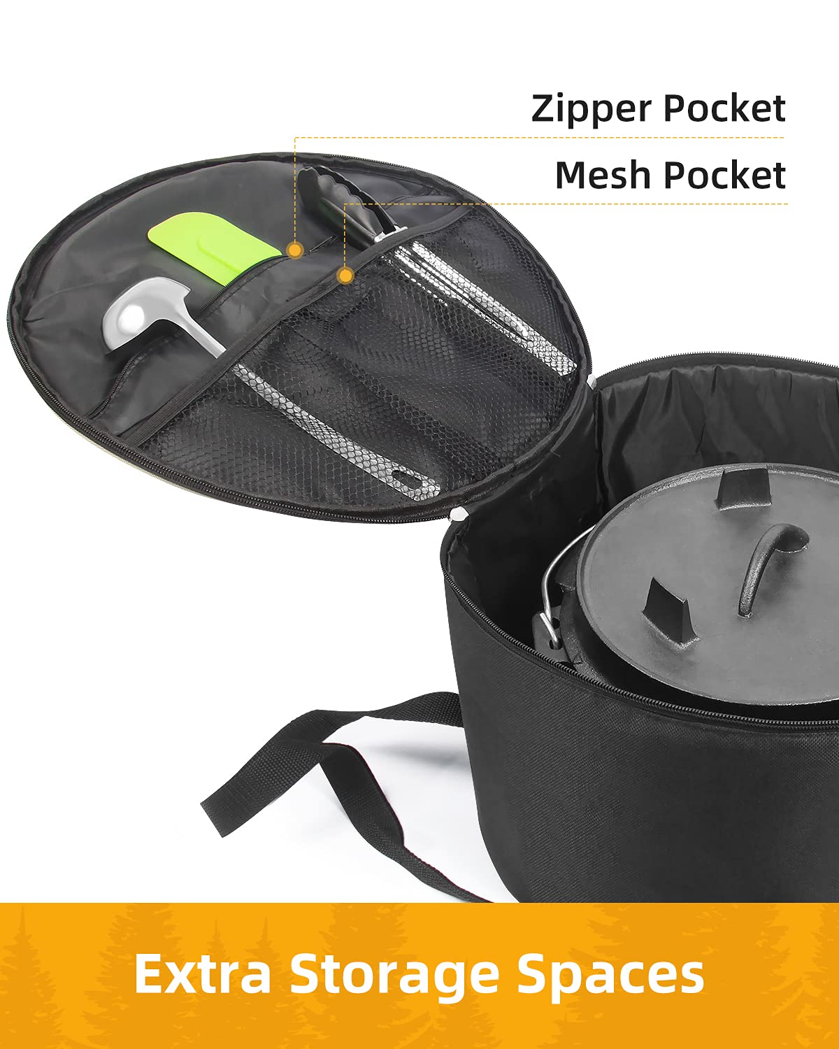 Morjor Dutch Oven Bag fits 10 and 12 inch sizes with padding