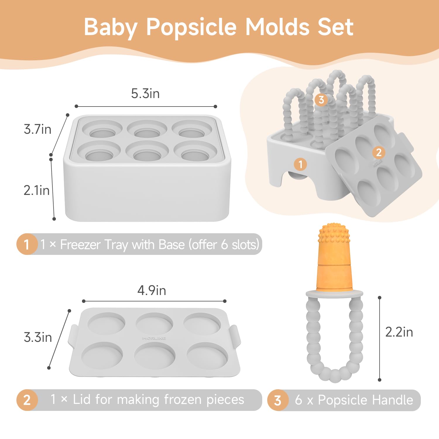 Morlike Baby Tiny Pops anti-tip base helps prevent spills