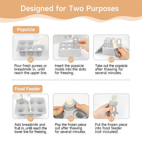 Morlike Baby Tiny Pops dishwasher-safe tray and lid for easy cleaning