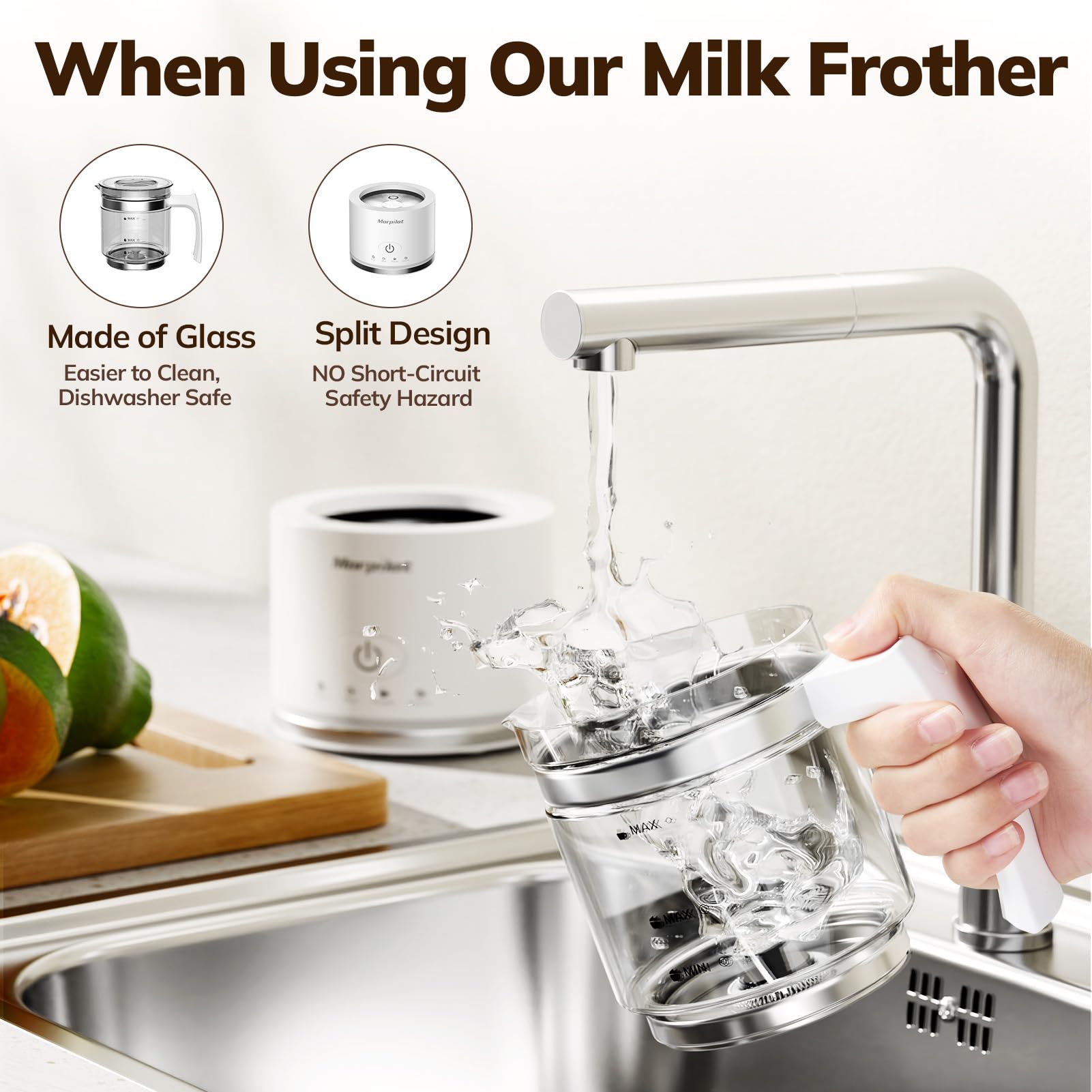 Morpilot frother cold froth mode creates airy foam