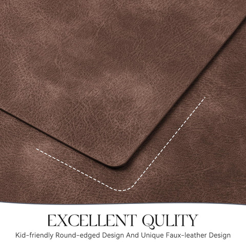 MOSAYT placemats offer dinner table protection and easy storage roll-up.