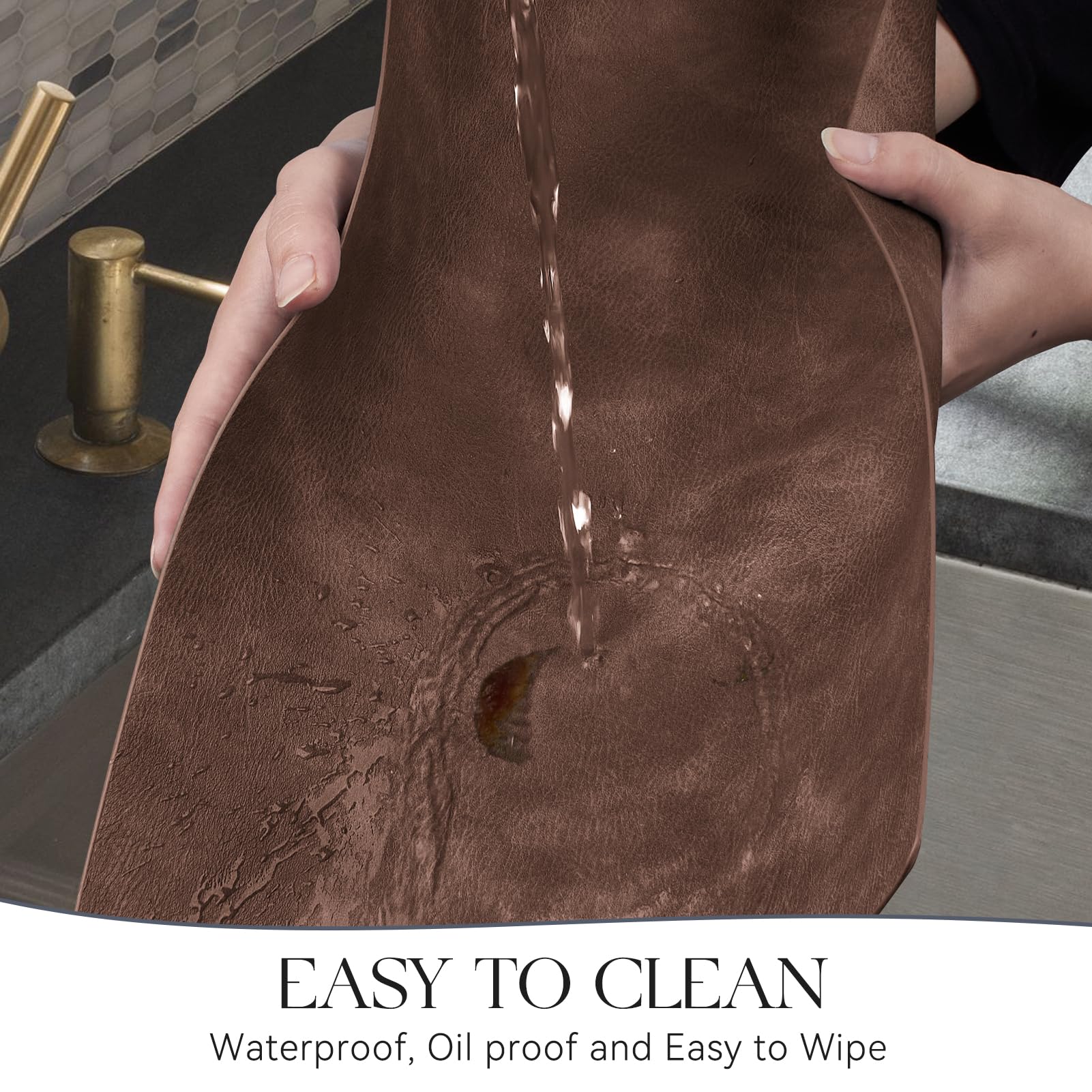 MOSAYT placemats are waterproof and wipe-clean for quick spill cleanup.