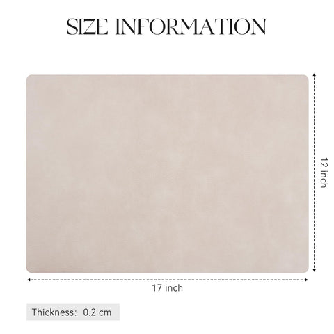 MOSAYT placemats beige heat resistant up to 212F for safe serving.