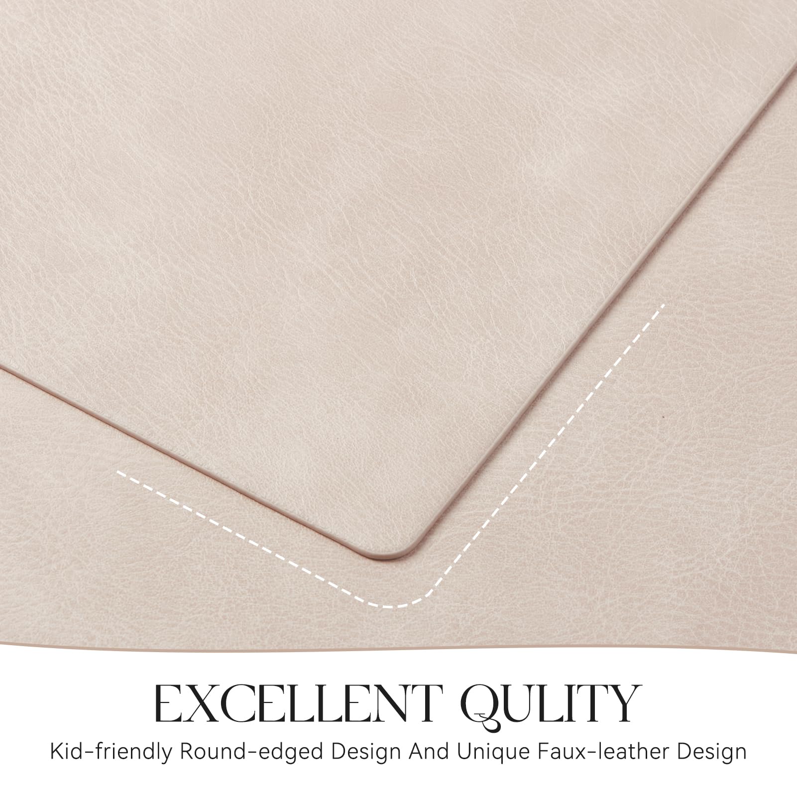 MOSAYT 17-inch placemats beige kitchen use with heat protection.