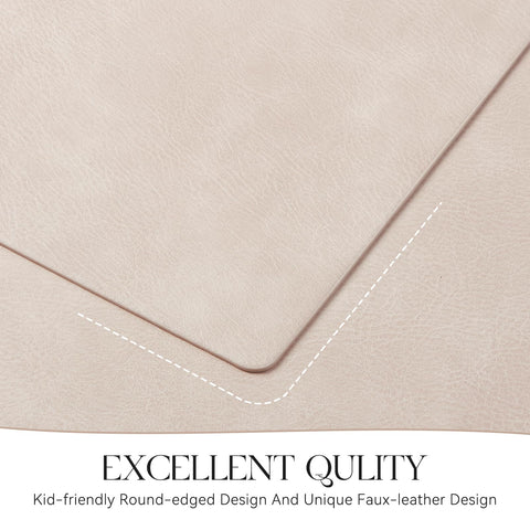 MOSAYT 17-inch placemats beige kitchen use with heat protection.