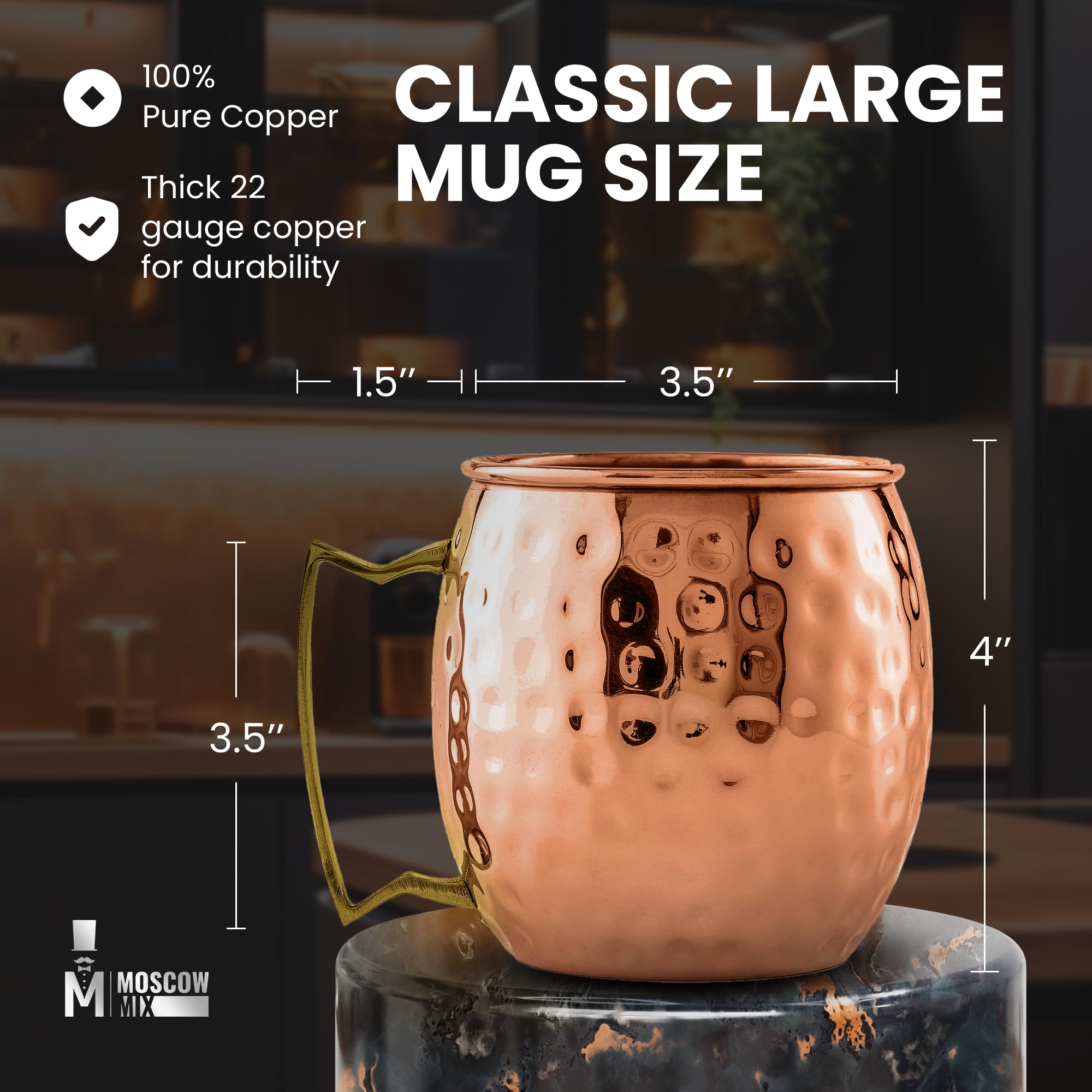 Moscow-Mix 16oz copper mug size shown for generous serving.