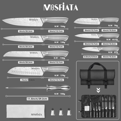 MOSFiATA 8-inch chef knife for precise home kitchen slicing