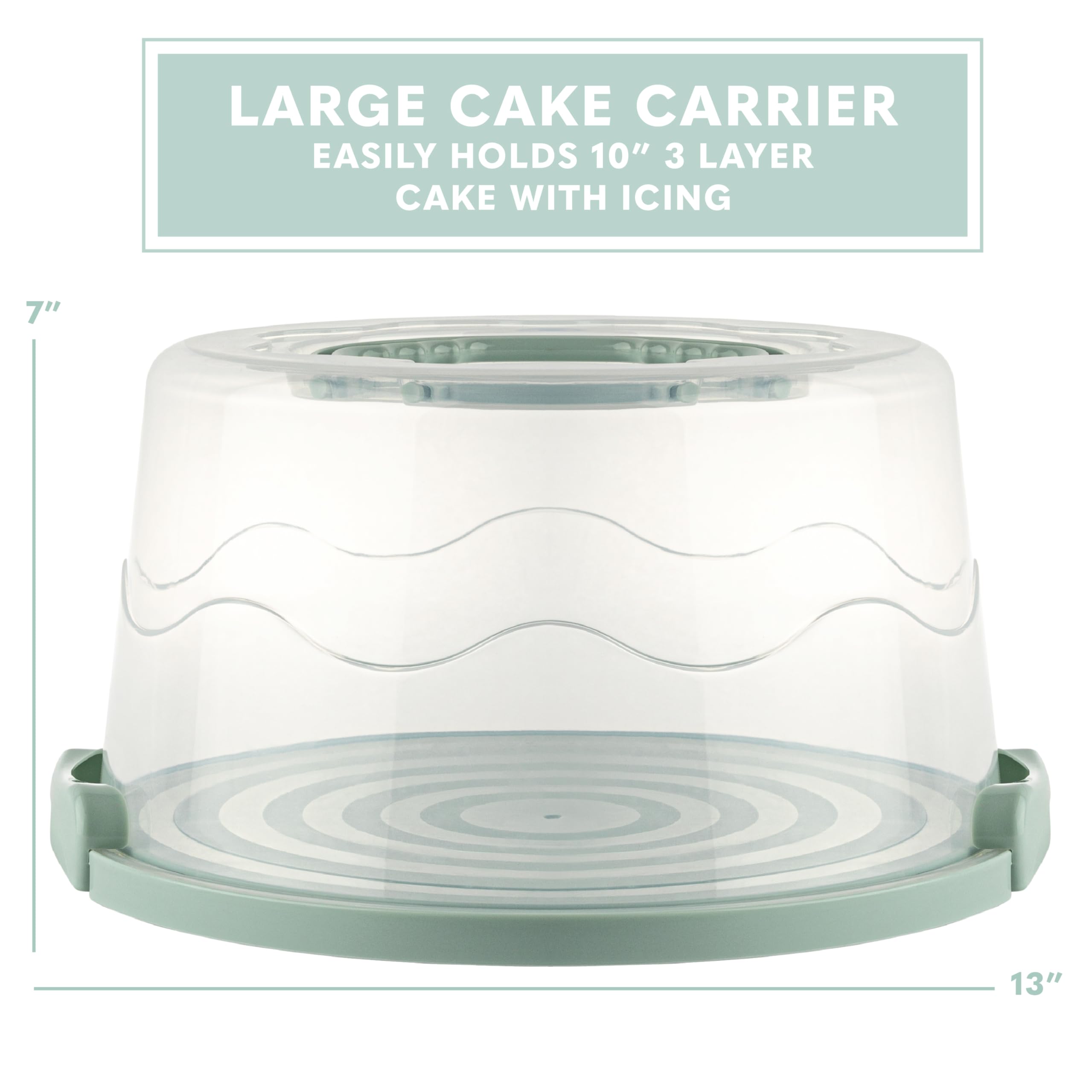MosJos cake carrier clear dome protects and displays your cake.