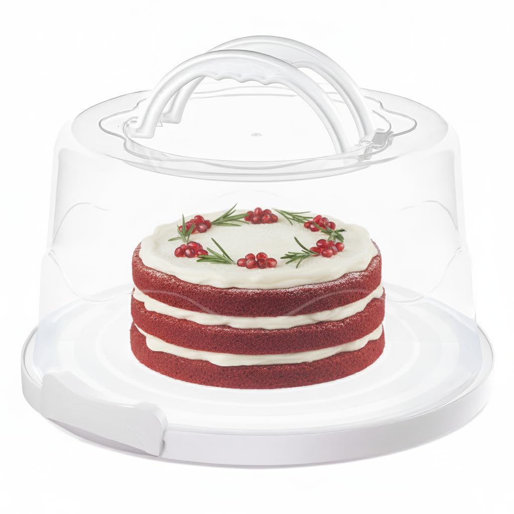 MosJos extra-large cake carrier with dome lid for secure transport