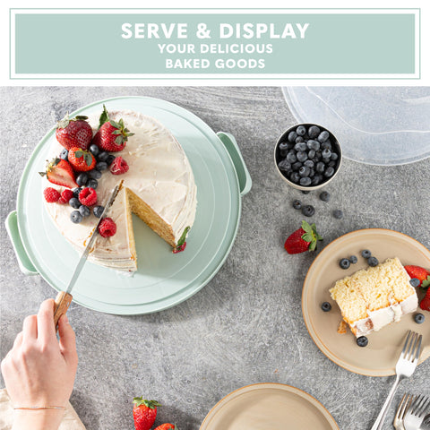 MosJos extralarge cake stand five-section tray presents desserts in order.
