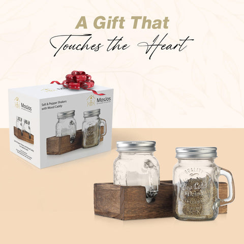 MosJos Mason Jar Shakers on display as stylish kitchen decor