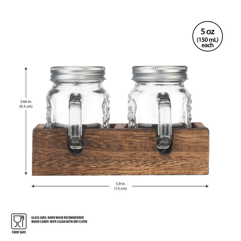 MosJos Mason Jar Shaker wide refill openings for easy topping control