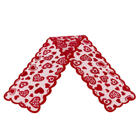 Mosoan Valentines table runner suited for outdoor patio decorations