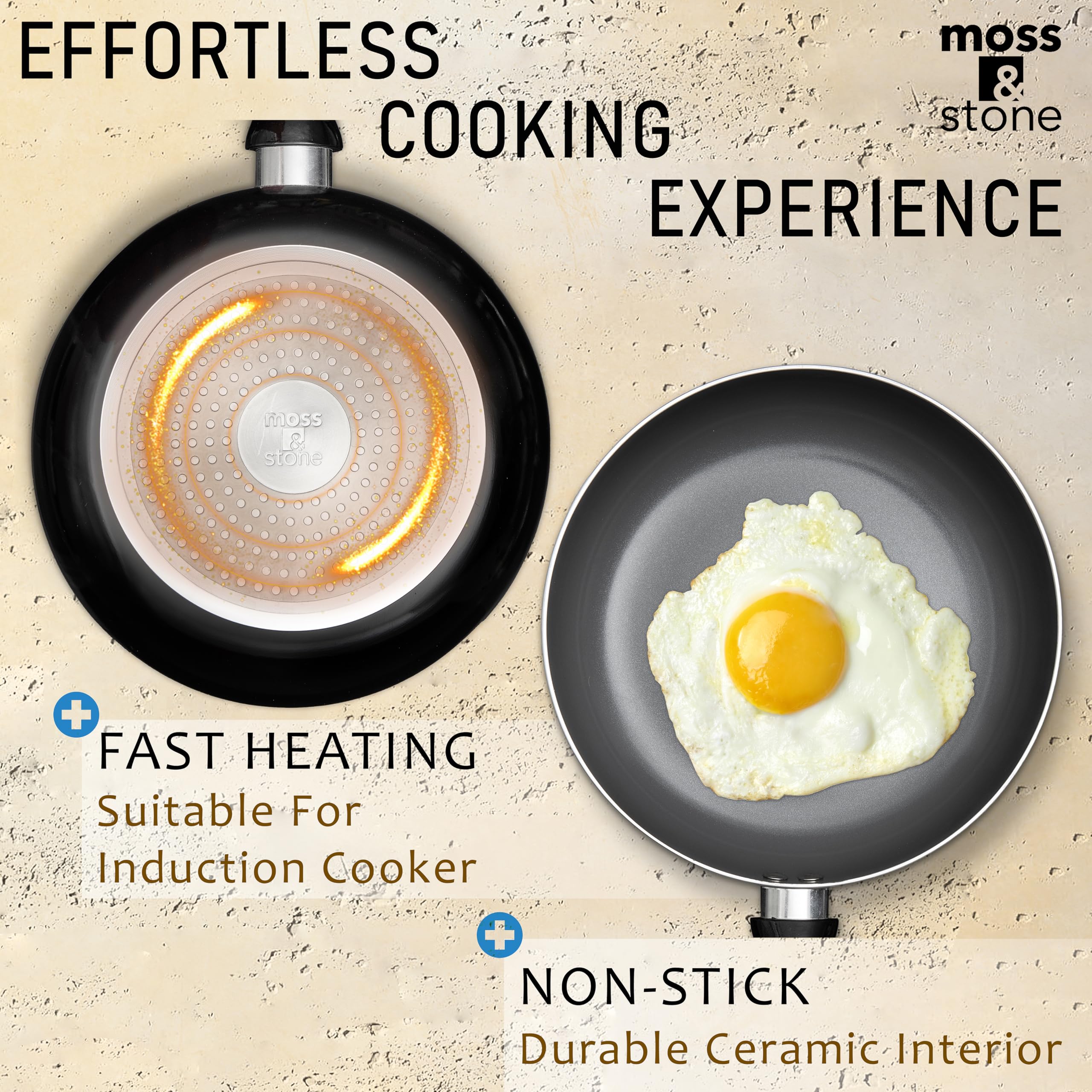 Moss & Stone 8-inch frypan with nonstick surface for quick searing
