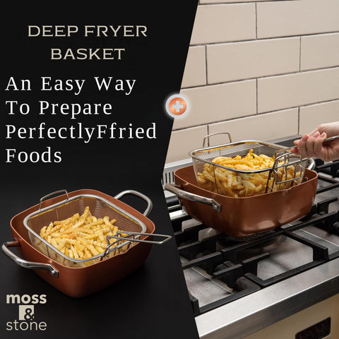 Moss & Stone ceramic coating promotes healthier cooking with easy release