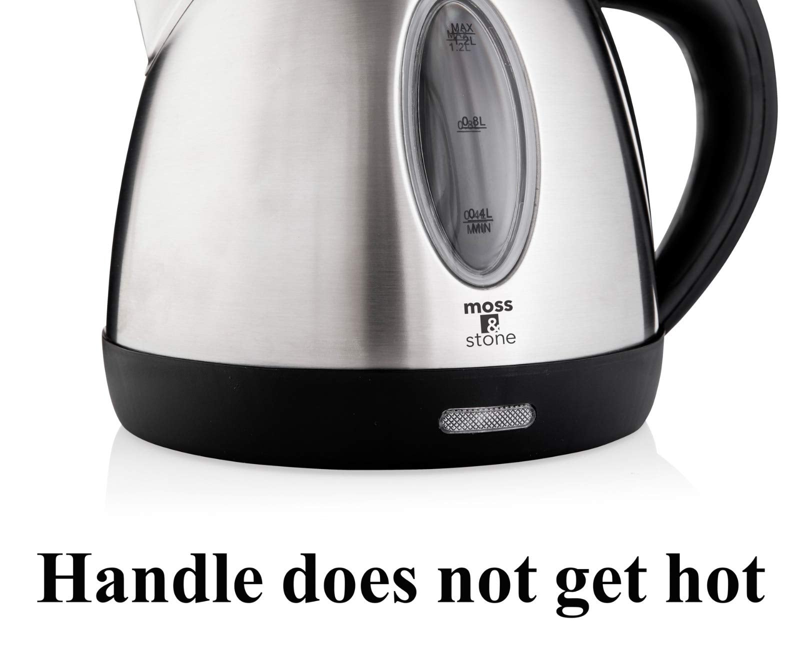 Moss & Stone cordless 360-base kettle enables easy, cord-free pouring.