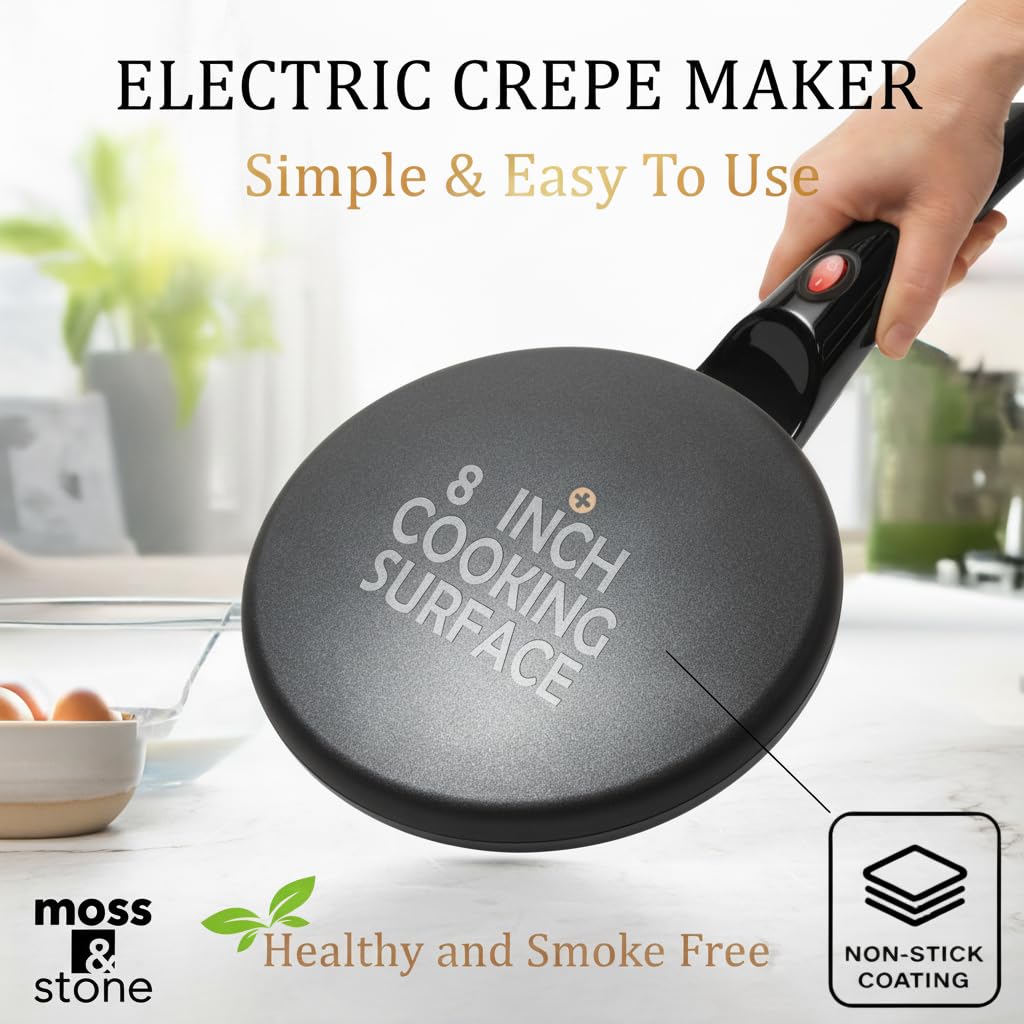 Moss & Stone auto temp control helps prevent burning during cooking.