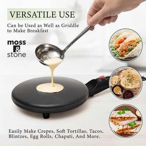 Moss & Stone even-heating surface delivers consistent browning every time.