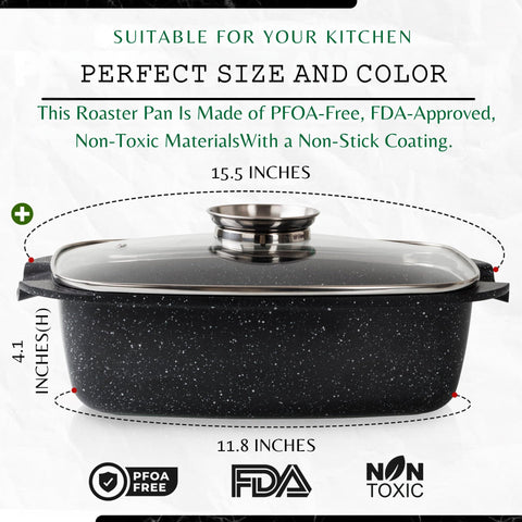 Moss & Stone die-cast aluminum roaster body highlights durability