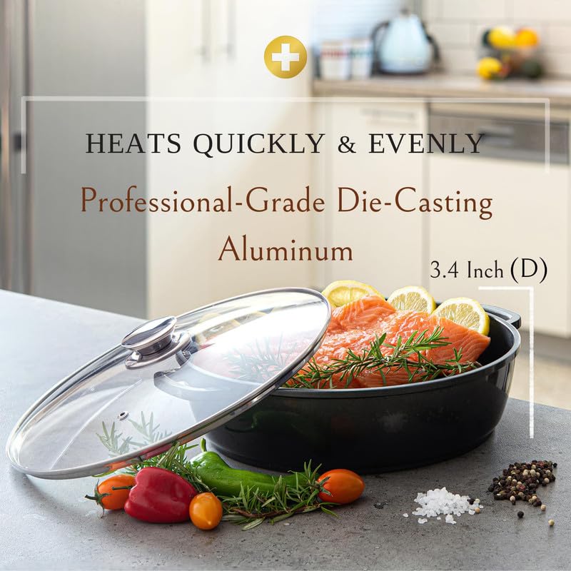 Moss & Stone induction-compatible skillet works on all cooktops.