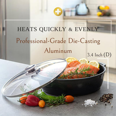 Moss & Stone induction-compatible skillet works on all cooktops.