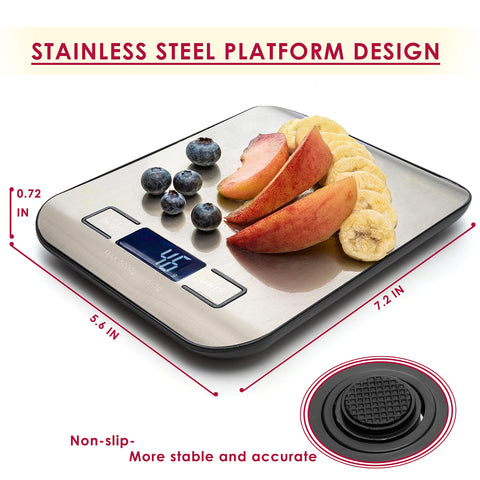 Moss & Stone scale on counter supports quick, accurate meal prep.