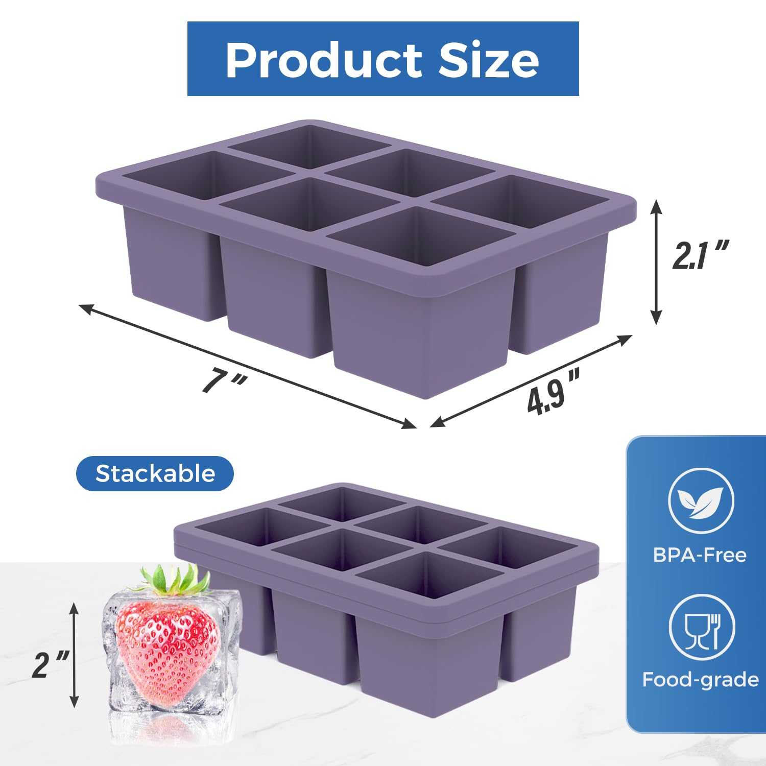 Mossime BPA-free and durable for long-term freezer use