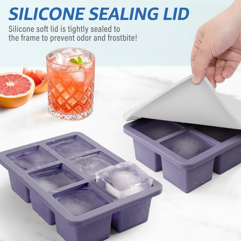 Mossime tray with lid enabling stackable, spill-free storage