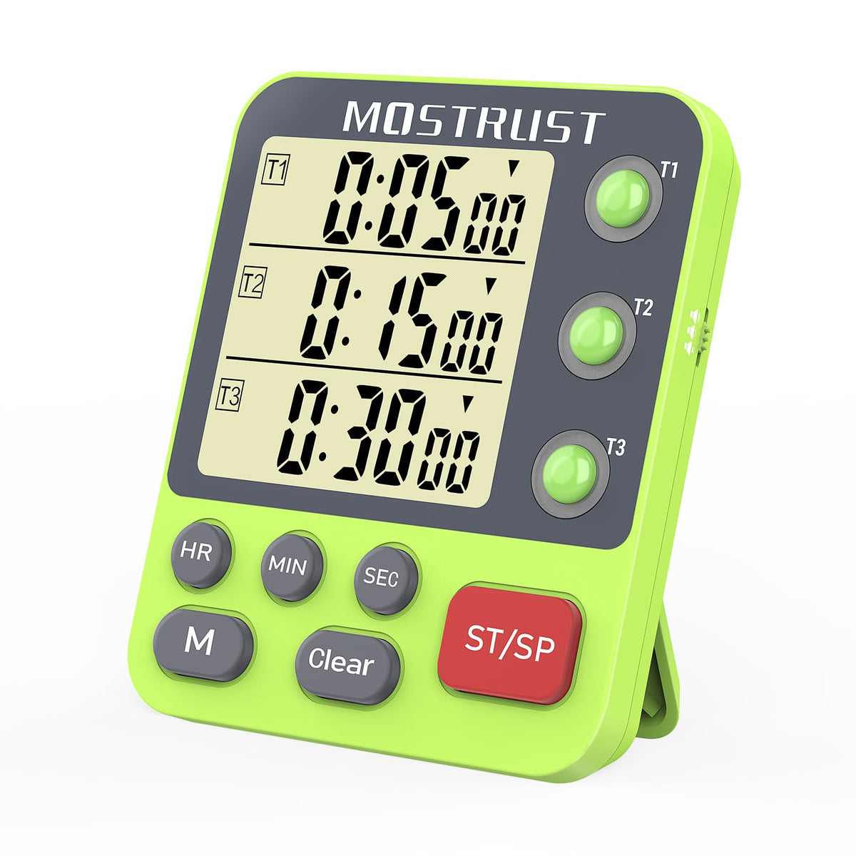 MOSTRUST digital dual timer with bold front display for precise cooking timing