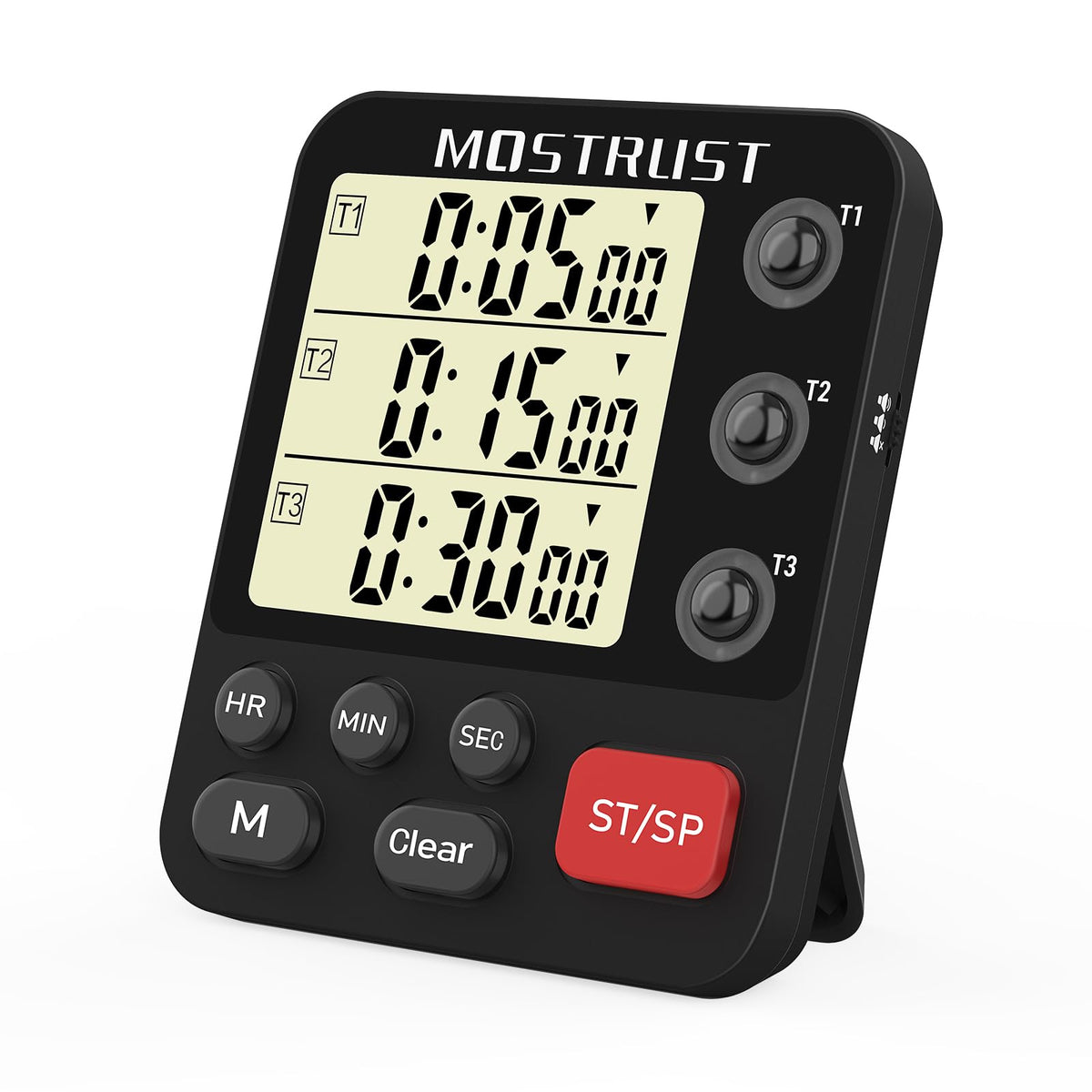 MOSTRUST digital timer front view for kitchen multitasking