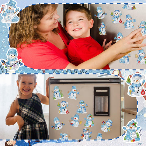 Motipuns Christmas-pattern diamond magnets add seasonal sparkle to metal surfaces and DIY fun.