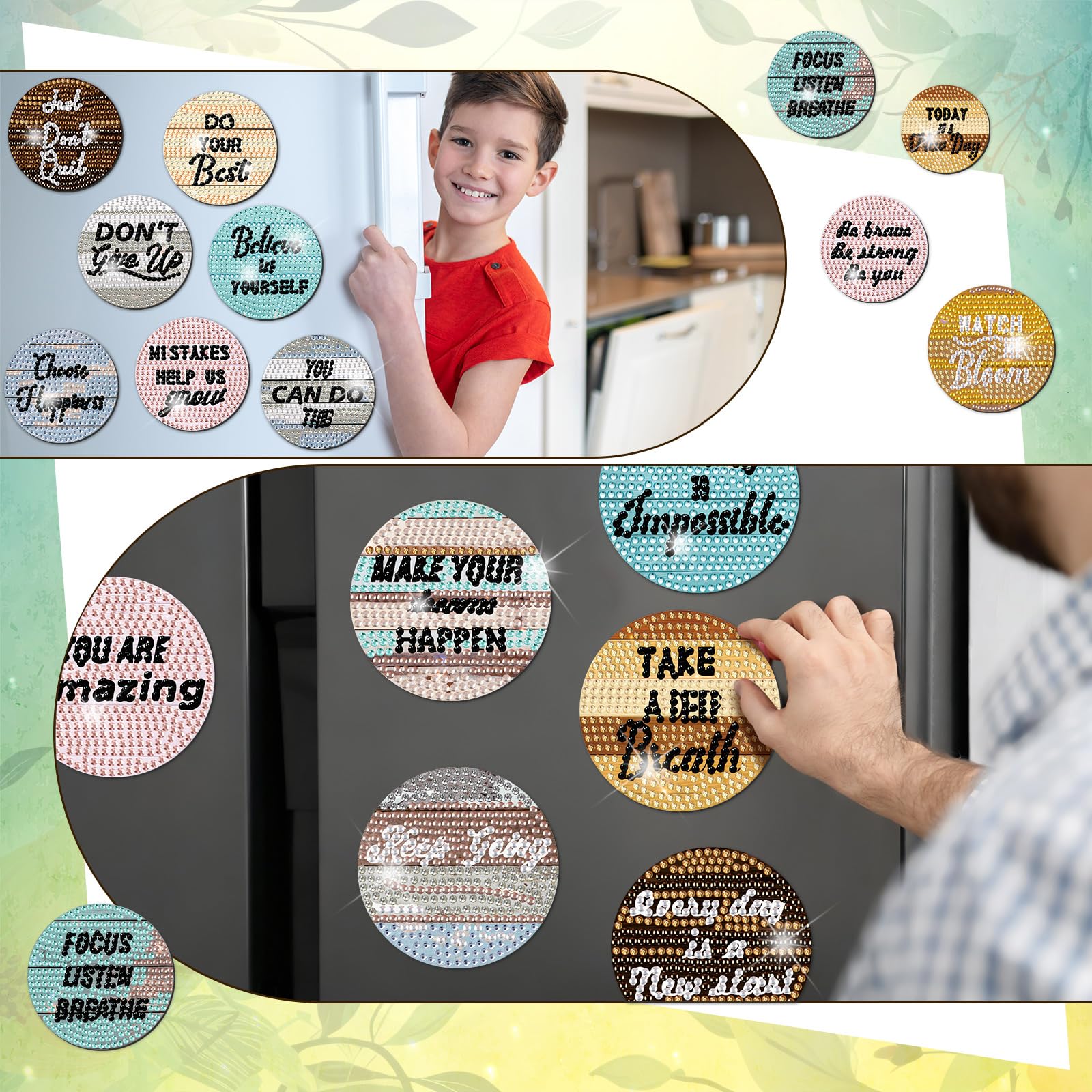 Motipuns magnetic art magnets suit refrigerators, cars, and metal surfaces