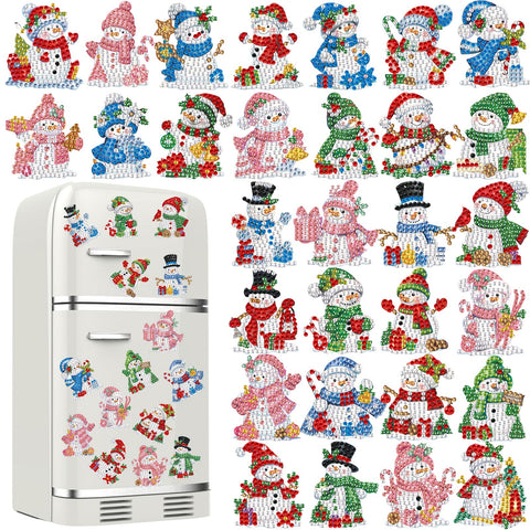 Motipuns winter diamond art magnets on fridge add festive charm and creative decoration