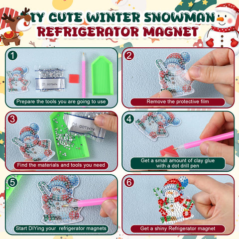 Motipuns winter magnets suit cars and metal surfaces for versatile decor
