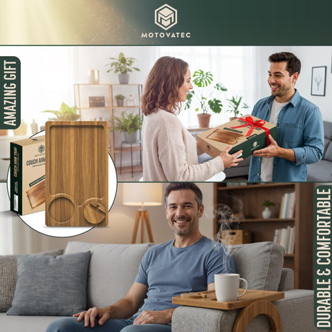 Motovatec Natural Acacia Wood Finish adds warm, durable styling to living space.